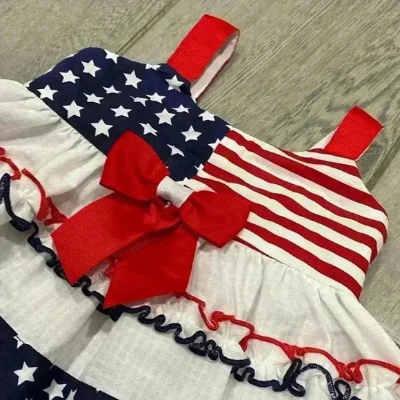 Bonnie Baby Patriotic Dress size 3-6 months - Picture 4 of 4